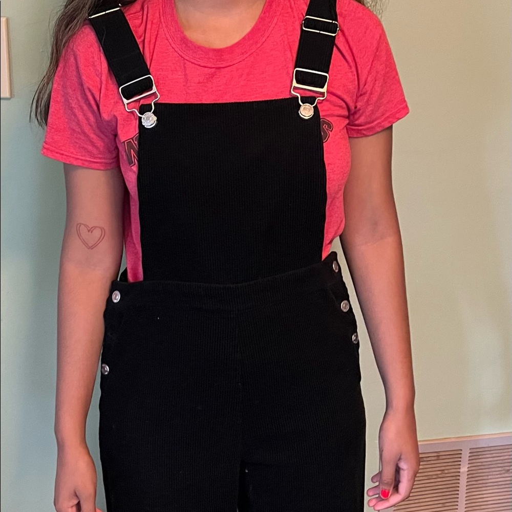 black overalls